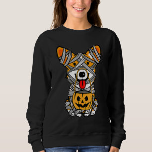 Cute Halloween Costume Welsh Corgi Mummy Dog Desi Sweatshirt