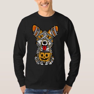 Cute Halloween Costume Welsh Corgi Mummy Dog Desi T-Shirt