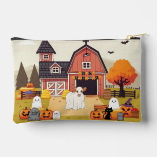 Cute Halloween cow and farm Accessory Pouch