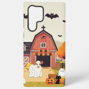 Cute Halloween cow and farm Samsung Galaxy Case