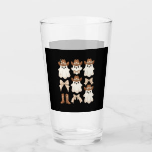 Cute Halloween Cowboy Ghost Glass