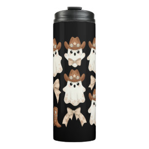 Cute Halloween Cowboy Ghost Thermal Tumbler
