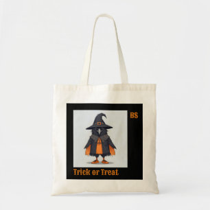 Cute Halloween crow in Disguise Trick or Treat Tote Bag