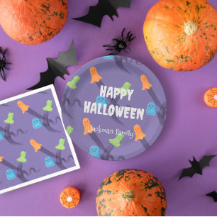 Cute Halloween customisable Paper Plate