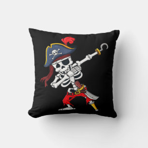 Cute Halloween Dabbing Pirate Skeleton Fun Cushion