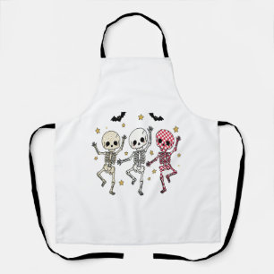Cute Halloween Dancing Skeletons Apron