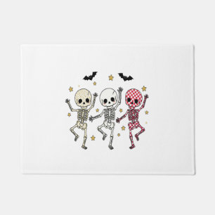 Cute Halloween Dancing Skeletons Doormat