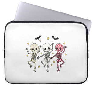 Cute Halloween Dancing Skeletons Laptop Sleeve