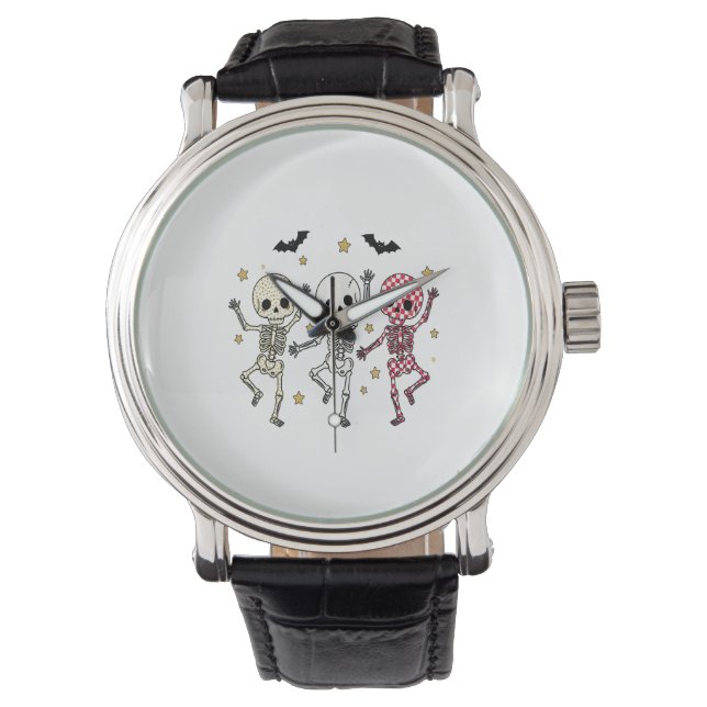 Cute Halloween Dancing Skeletons Watch (Front)