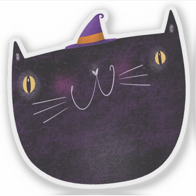 Cute Halloween Decoration Spooky Black Cat (Front)