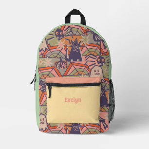 Cute Halloween Disco Printed Backpack