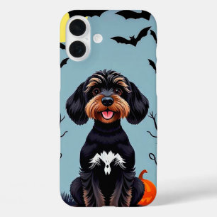 Cute Halloween dog iPhone 16 Plus Case