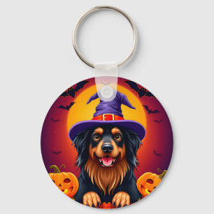 Cute halloween dog key ring