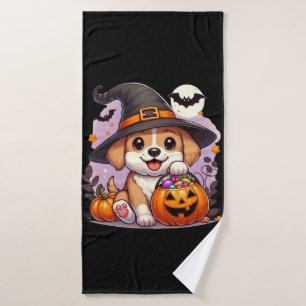 Cute Halloween dog/puppy Bath Towel