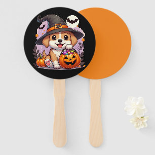 Cute Halloween dog/puppy Hand Fan