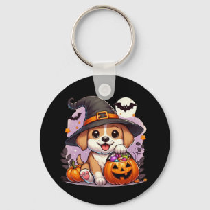 Cute Halloween dog/puppy Key Ring