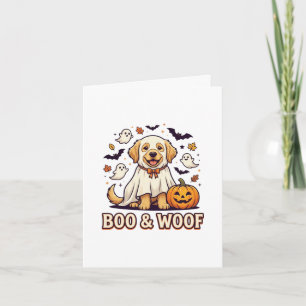 Cute Halloween Dog Spooky Seasonal Illustration Gr Card