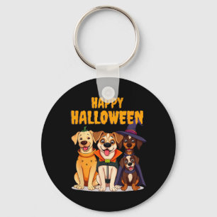 Cute Halloween Dogs Funny - Unique Design Key Ring