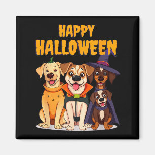 Cute Halloween Dogs Funny - Unique Design Magnet
