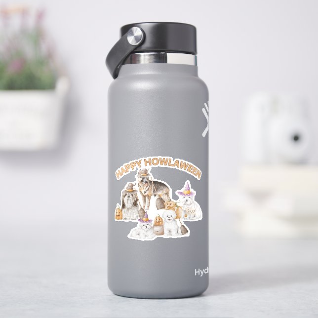 Cute Halloween Dogs German Shepard Bichon  (HydroFlask)