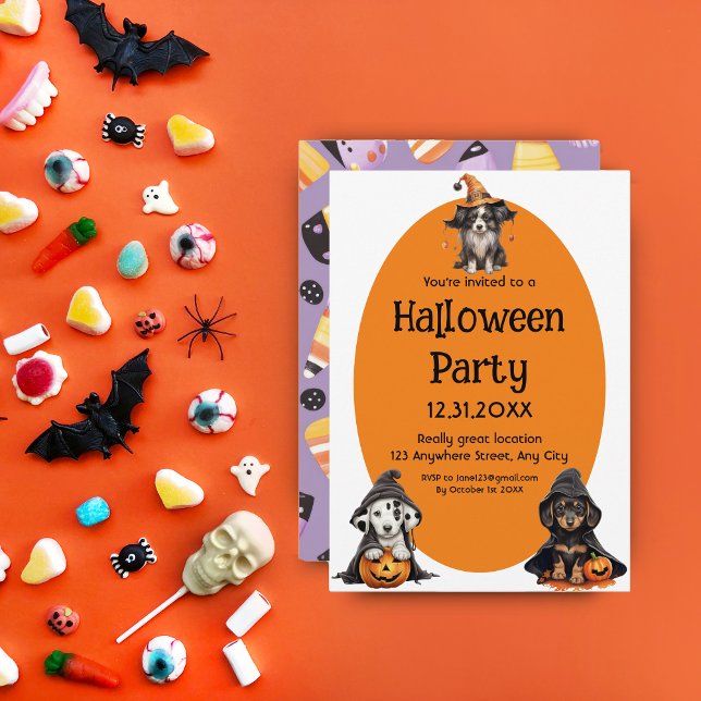 Cute Halloween Dogs Invitation (Creator Uploaded)