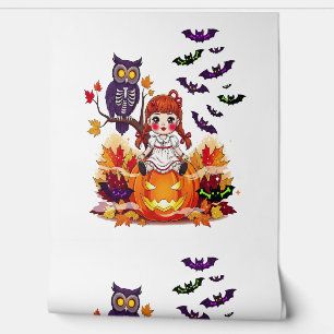 Cute Halloween Doll Owl Wallpaper