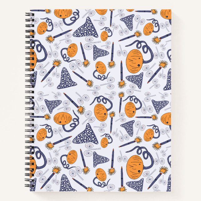 Cute Halloween Doodle Notebook – Magical Pumpkins  (Front)