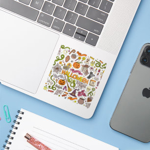 Cute Halloween Doodle Pattern