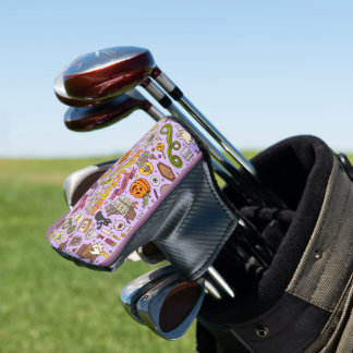 Cute Halloween Doodle Pattern Golf Head Cover