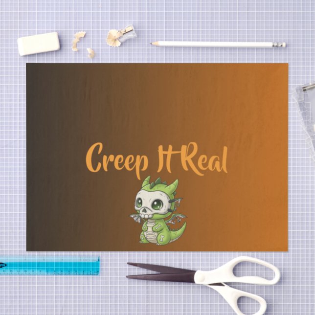 Cute Halloween Dragon Pattern Tissue Paper (Craft)