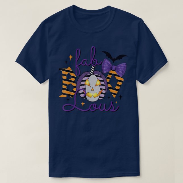 Cute Halloween Faboolous Pumpkin Faboolous Witch H T-Shirt (Design Front)