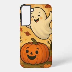 Cute Halloween/fall ghost pumpkin cartoon Samsung Galaxy Case