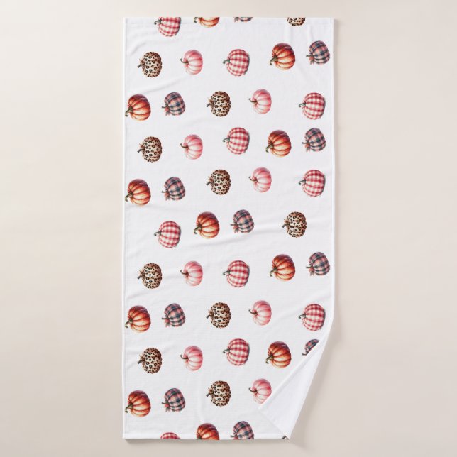cute Halloween/Fall pumpkin pattern Bath Towel (Bath Towel)