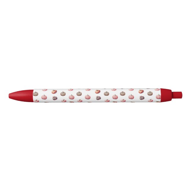 cute Halloween/Fall pumpkin pattern Black Ink Pen (Front)