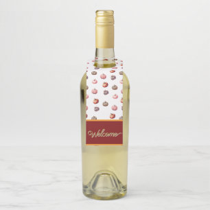 cute Halloween/Fall pumpkin pattern Bottle Tag