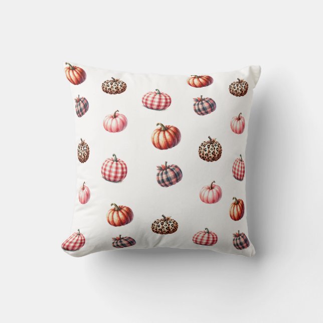 cute Halloween/Fall pumpkin pattern Cushion (Front)