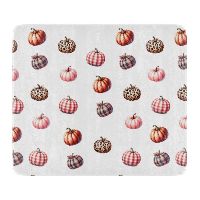 cute Halloween/Fall pumpkin pattern Cutting Board (Front)
