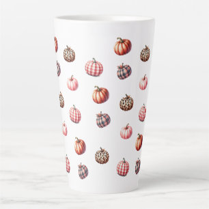 cute Halloween/Fall pumpkin pattern Latte Mug
