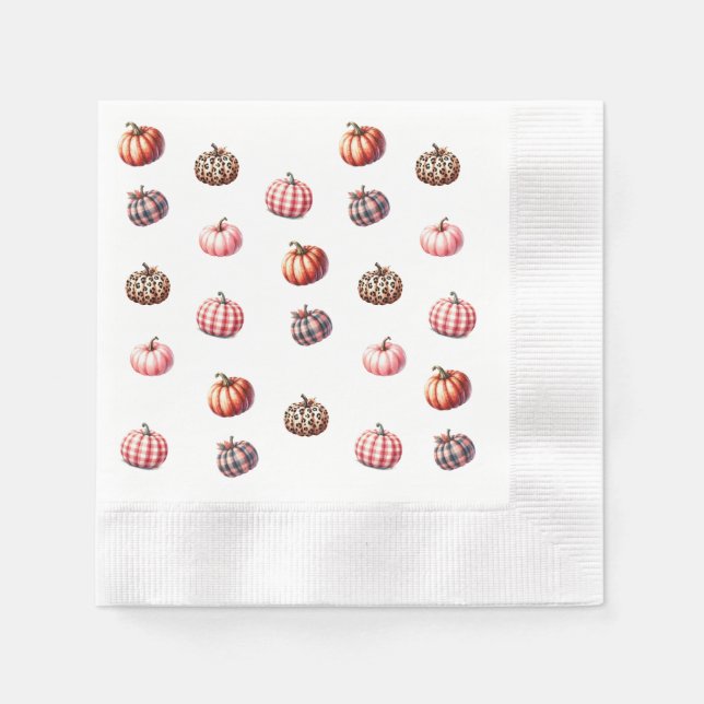 cute Halloween/Fall pumpkin pattern Napkin (Front)