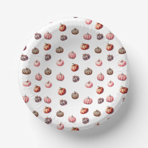 cute Halloween/Fall pumpkin pattern Paper Plate