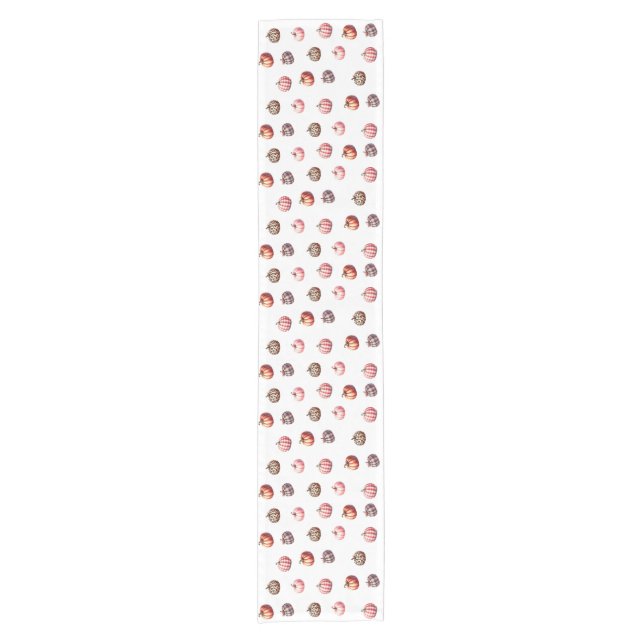 cute Halloween/Fall pumpkin pattern Short Table Runner (Front)
