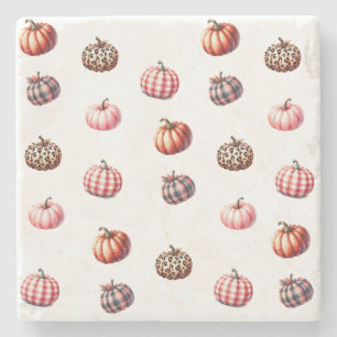 cute Halloween/Fall pumpkin pattern Stone Coaster