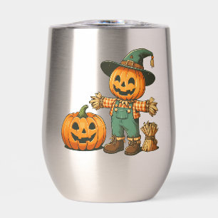 Cute Halloween/Fall scarecrow and pumpkin