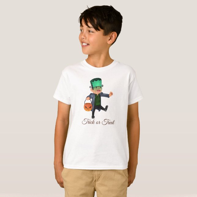 Cute Halloween Frankenstein Costume | Shirt (Front Full)