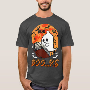 Cute Halloween Funny Ghost Book Reading Halloween  T-Shirt