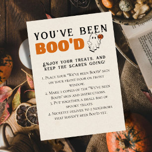 Cute Halloween Games Boo Neighbour Game Card
