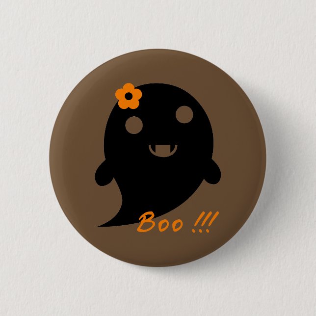 Cute Halloween Ghost 6 Cm Round Badge (Front)