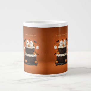 Cute Halloween Ghost A Little Boo  Large Coffee Mug