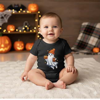Cute Halloween Ghost Baby Bodysuit