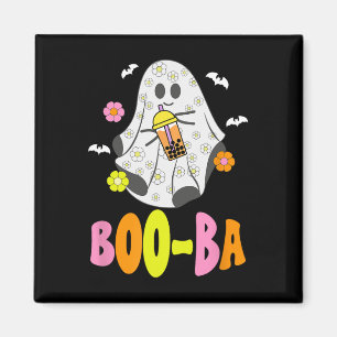 Cute Halloween Ghost Boo Boba Addict Bubble Milk T Magnet